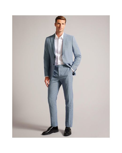 Ted Baker Blue Scopet Trousers for men