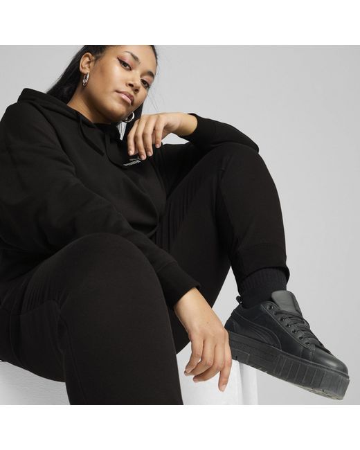 PUMA Black Essentials Logo Slim Trousers