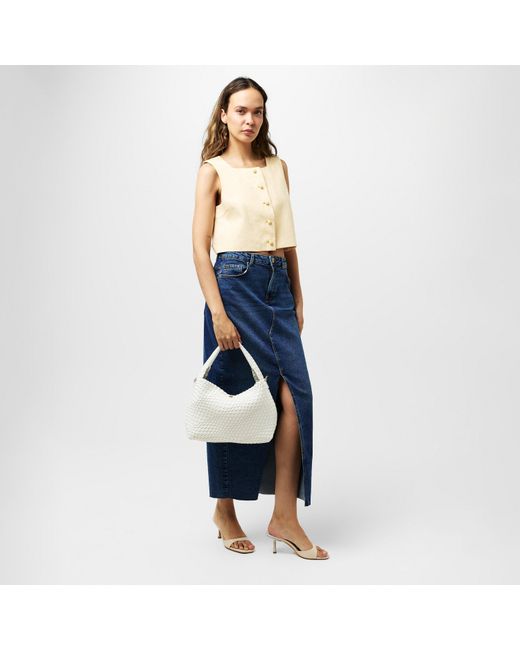 Pieces Blue Midi Skirt