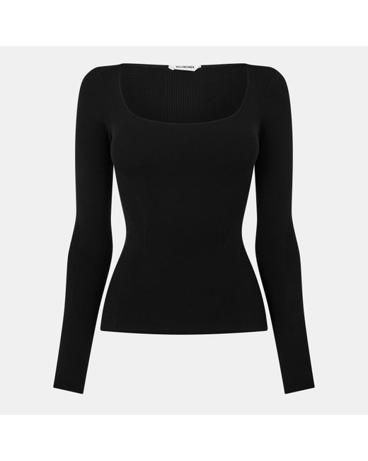 Balenciaga Black Long Sleeve T-Shirt