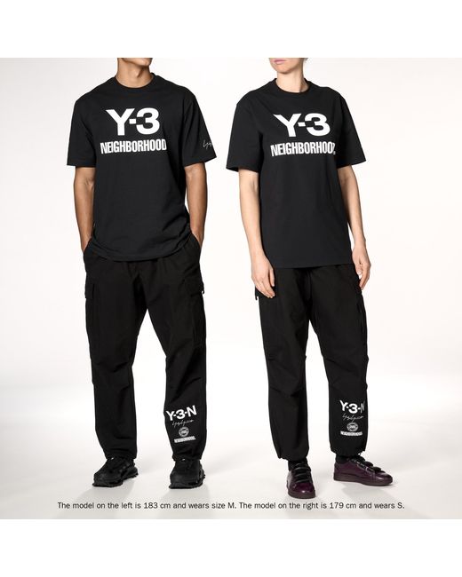 Y-3 Black X Neighborhood Logo T-Shirt for men