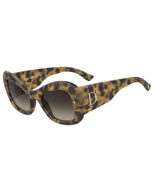 DSquared² Multicolor Butterfly Round Sunglasses