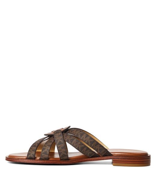MICHAEL Michael Kors Brown Erika Flat Sandals