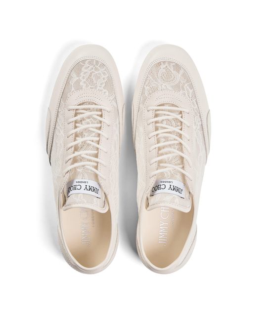 Jimmy Choo White Sunny Snkr Low-Top Trainers