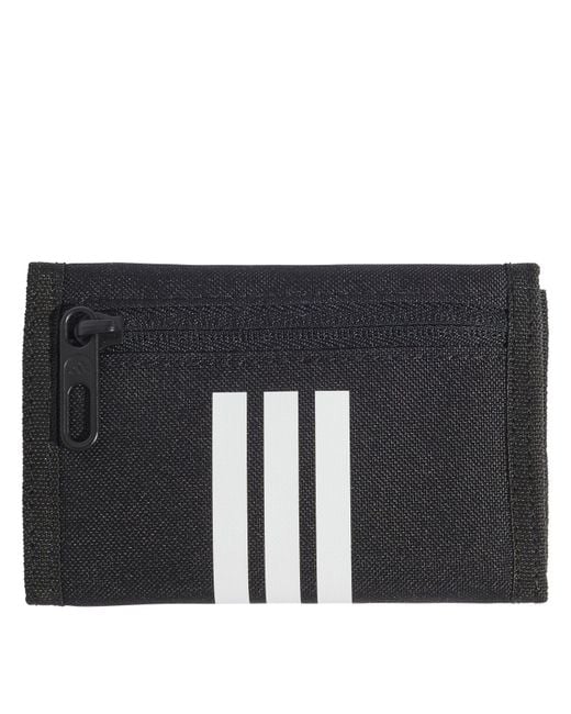 Adidas Black Essentials 3-Stripes Wallet