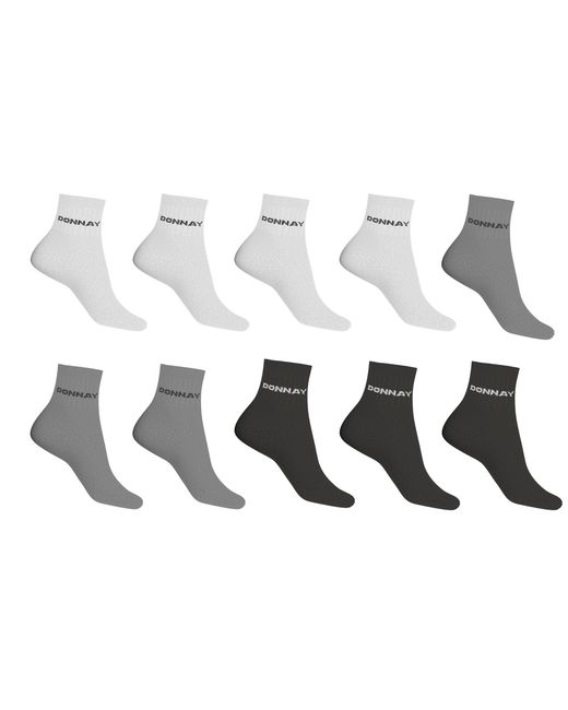 Donnay White 10 Pack Quarter Socks