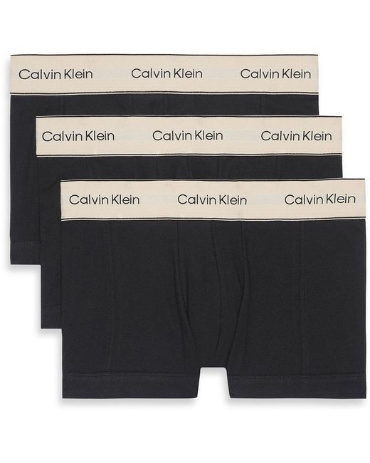 Calvin Klein Black Elastic Waistband Trunks for men