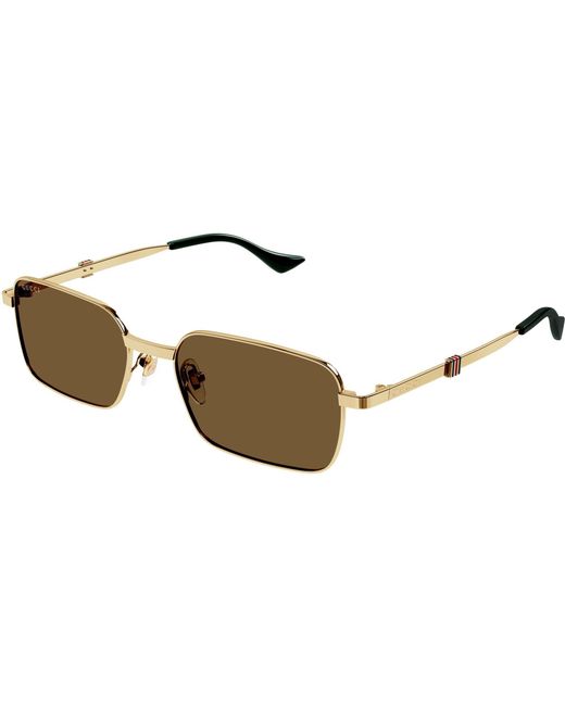 Gucci Metallic Gg1495S Rectangle Sunglasses for men