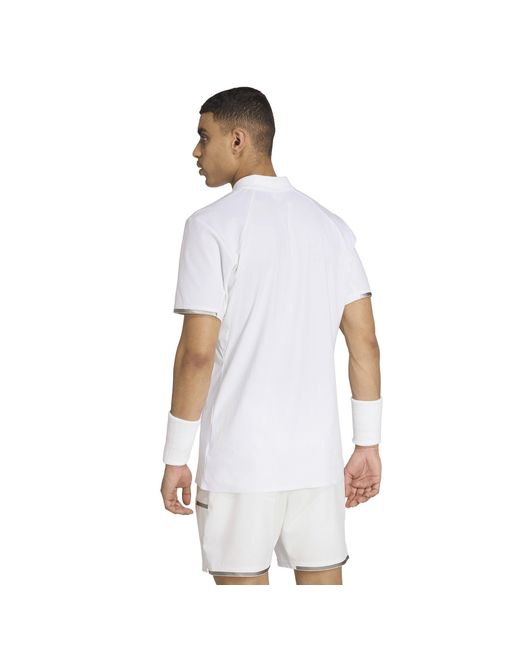 Adidas White Wim Short-Sleeve Polo Shirt for men