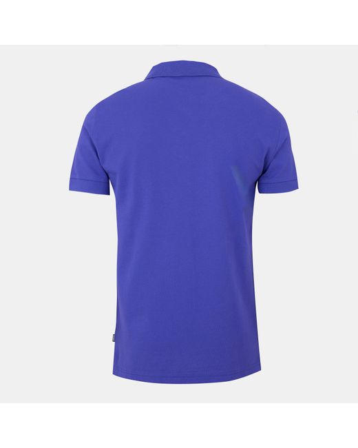 Boss Blue Firenze Short-Sleeve Polo Shirt With Logo Detail for men