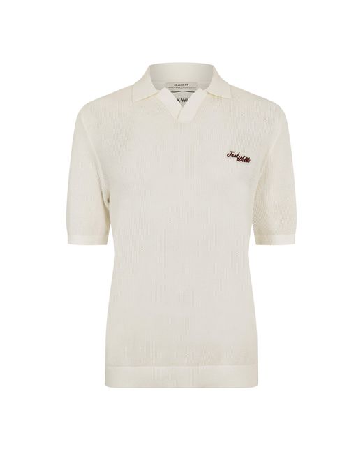 Jack Wills White Short Sleeve Polo Shirt for men