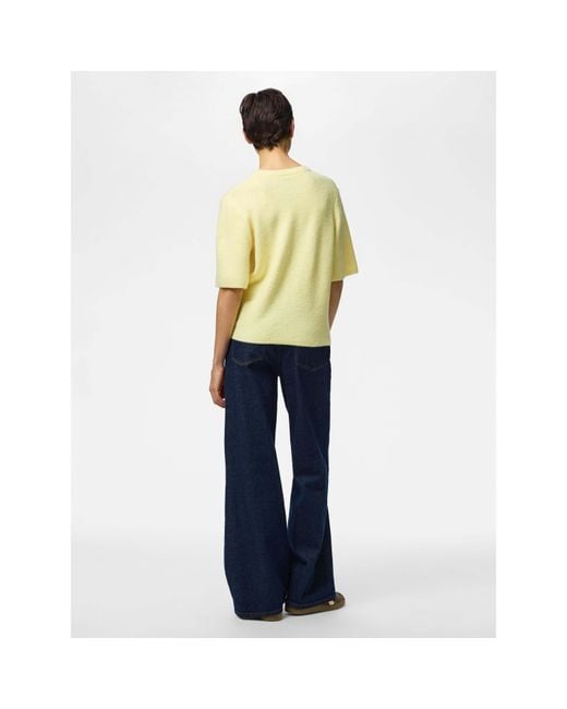Pieces Yellow Ss O-Neck Knt Ld63