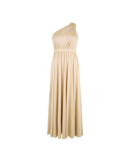 Biba Natural Bridesmaid One Shoulder Maxi Dress