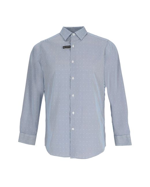Scotch & Soda Blue Long-Sleeve Patterned Shirt for men