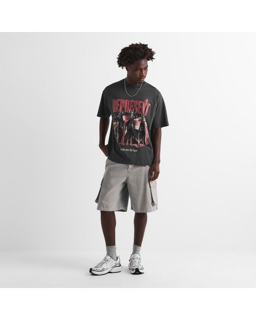 Represent Black Oversized T-Shirt for men