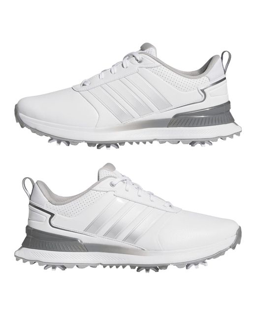Adidas White Spiked Golf Shoes for men