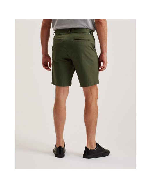 Ted Baker Green Geo Tailored Fit Chino Shorts for men