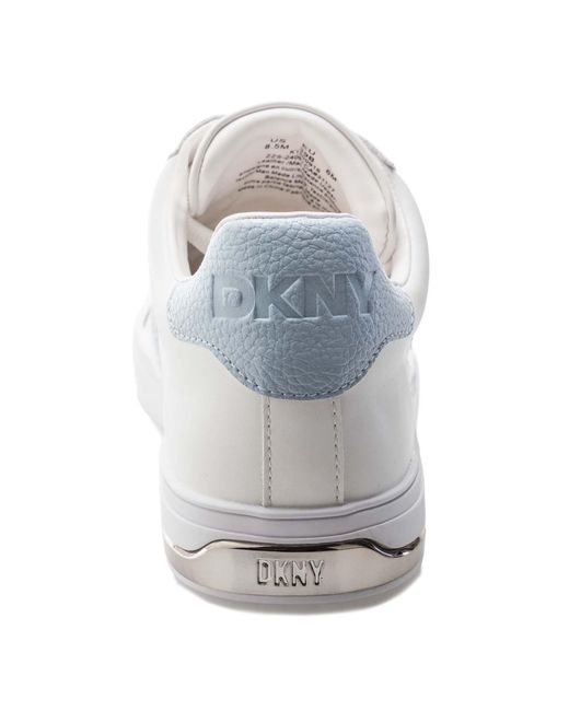 DKNY White Abeni Lace Up Trainers Size 3.5