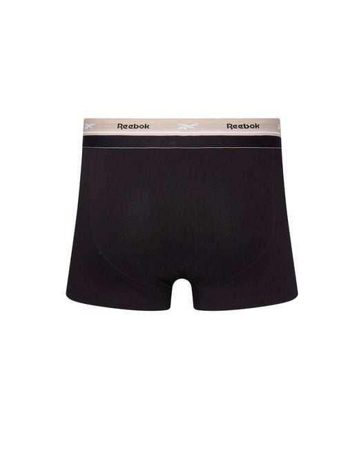 Reebok Black 3 Pack Trunks Farr for men