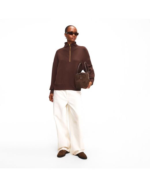 Varley Brown Hawley Half Zip Sweatshirt