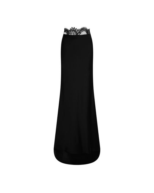 David Koma Black Lace Maxi Skirt