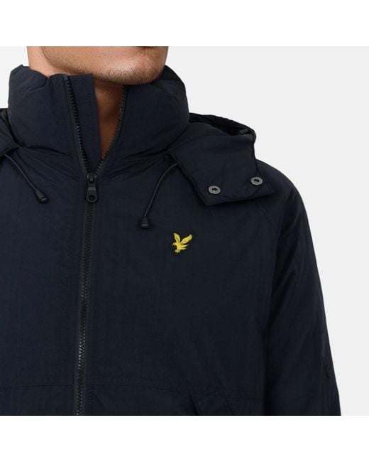 Lyle & Scott Blue Insulated Streamlined Fit Short Puffer Jacket for men