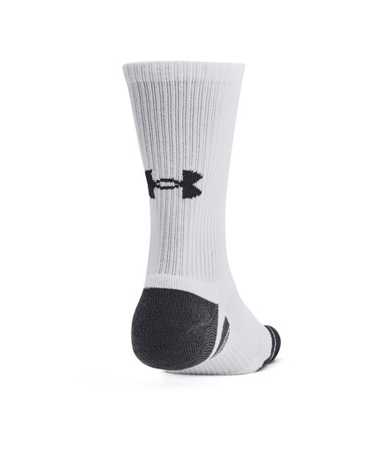 Under Armour White Ua Performance Tech 3-Pack Crew Socks