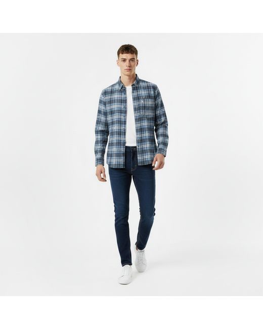 Jack Wills Blue Long-Sleeve Patterned Shirt for men
