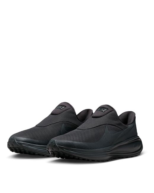 Nike Black Revolution 8 Easyon Running Shoe for men