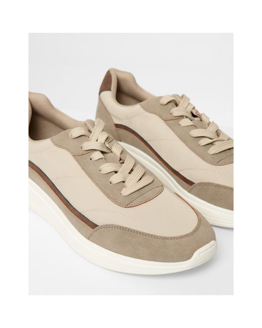 Threadbare Natural Ariba Trainer Casual Low-Top Trainers for men