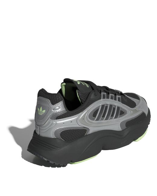 Adidas Originals Black Ozmillen Chunky Platform Low-Top Trainers