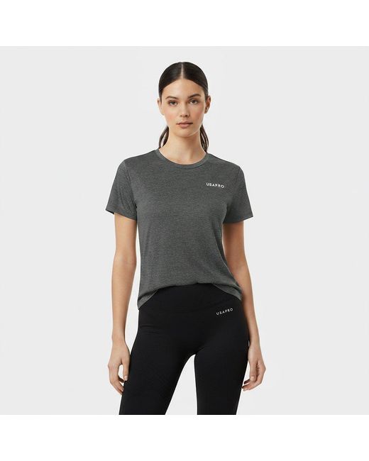 Usa Pro Gray Tech Crew Tee
