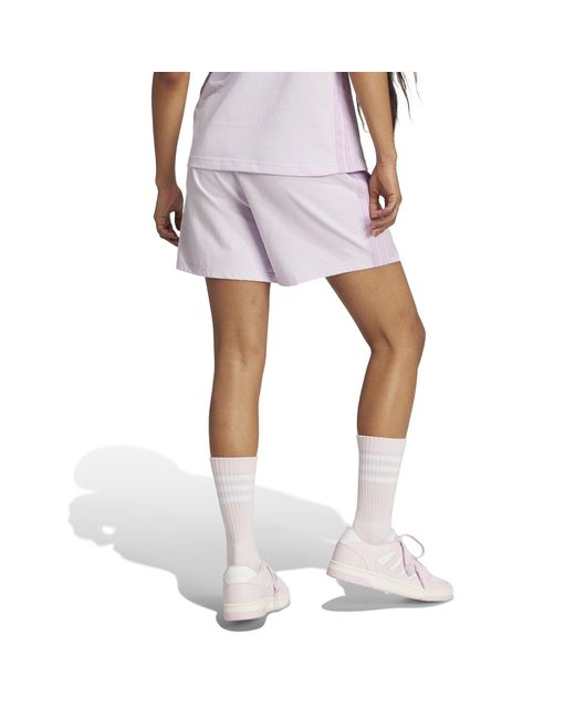 Adidas White Essentials 3 Stripe Shorts