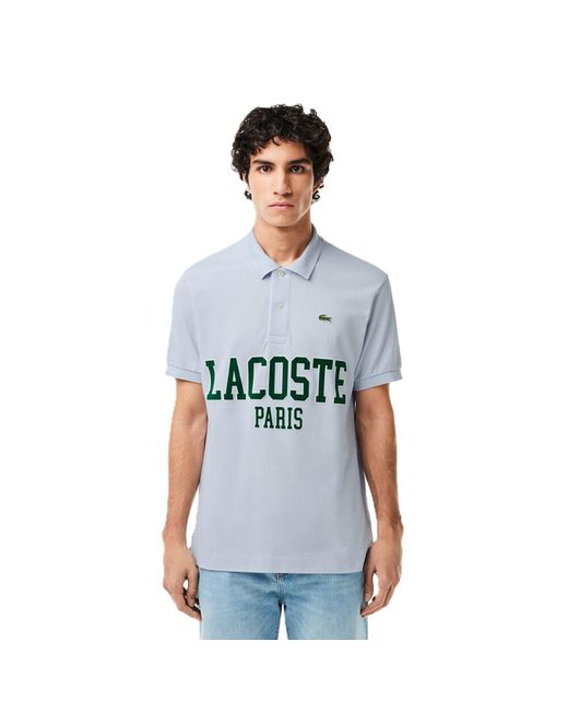 Lacoste Blue French Short-Sleeve Polo Shirt for men
