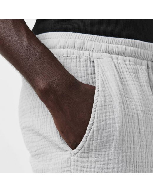 Albam Gray Crinkle Shorts for men