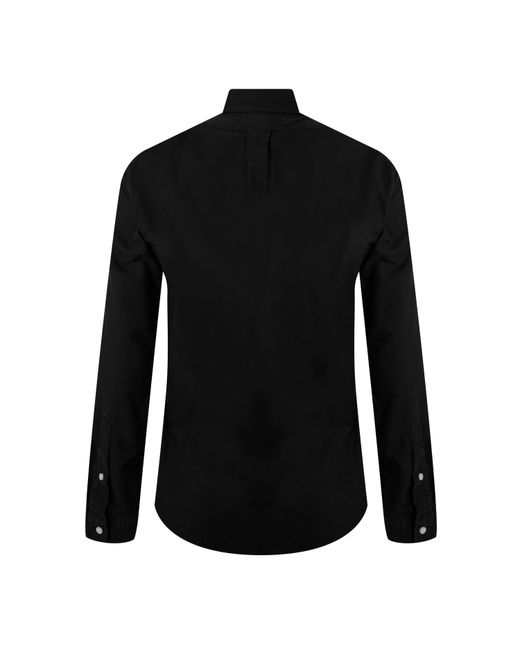 Polo Ralph Lauren Black Slim Fit Poplin Long-Sleeve Shirt for men