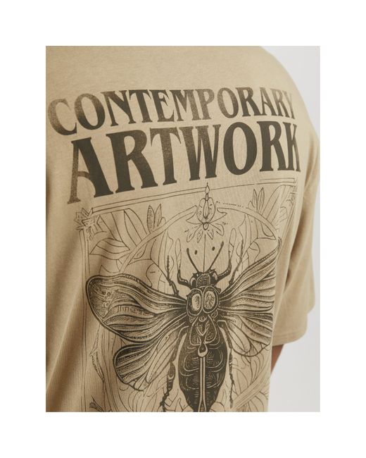 Jack & Jones Natural Regular Fit Graphic T-Shirt for men