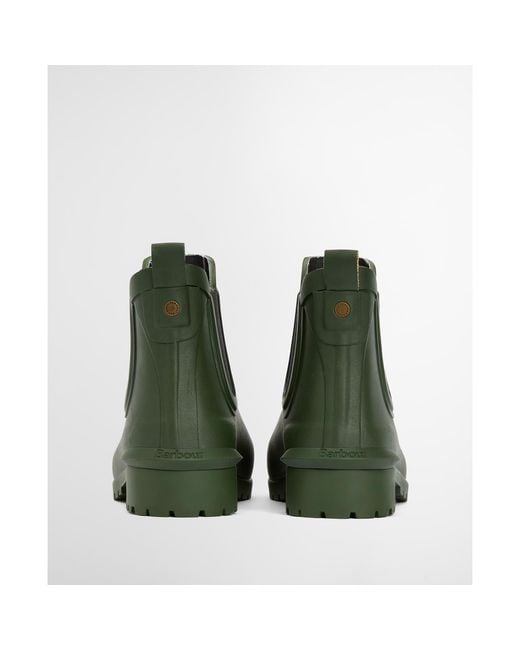 Barbour Green Wilton Chelsea Wellington Boots