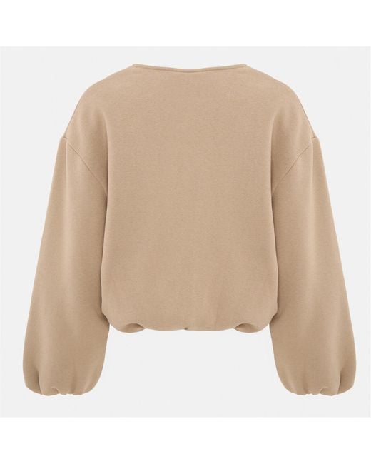 I Saw It First Gray Bubble Hem Long Sleeve Bomber Jacket