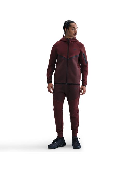 Nike Red Tech Fleece Joggers for men