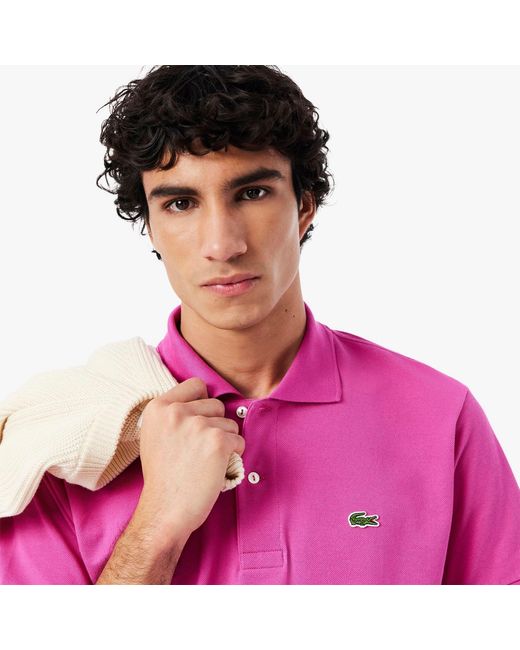 Lacoste Pink Classic Fit L.12.12 Original Polo Shirt for men