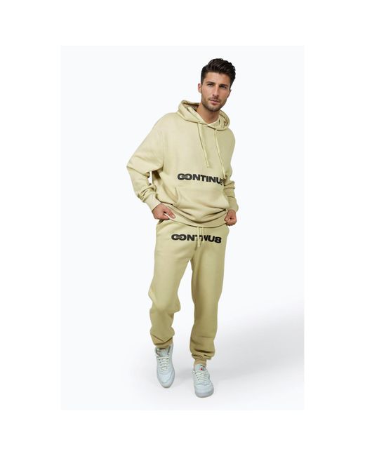 Hype Yellow Boxy Closed Hem Fleece Jogger for men