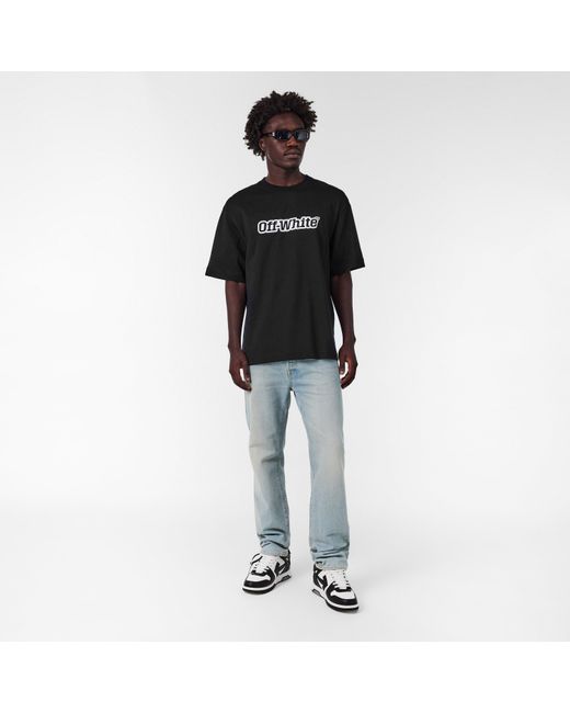 Off-White c/o Virgil Abloh Black Outline Skate Graphic T-Shirt for men