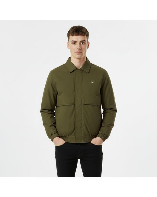 Jack Wills Green Long Sleeve Full Zip Harrington Jacket for men