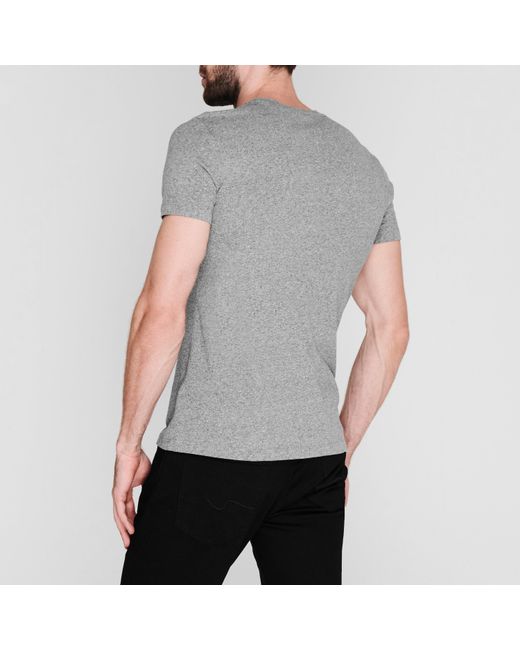 Superdry Gray Small Chest Logo T Shirt for men
