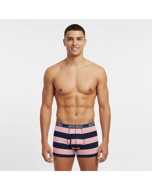 Jack Wills Blue Jw Daundley Boxers 3 Pack for men
