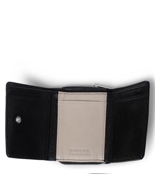 DIESEL Black Spejap Tri-Fold Wallet for men