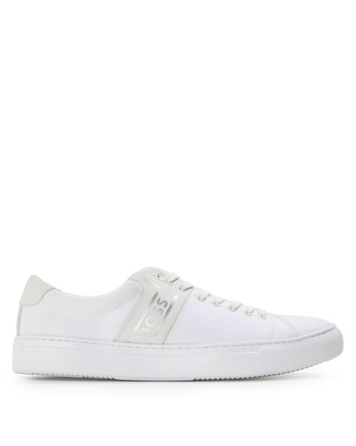 Boss White Enlight Tenn Classic Low-Top Trainers for men