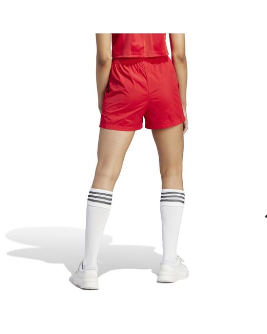 Adidas Red Tiro Snap-Button Shorts