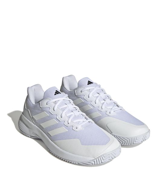 Adidas White Gamecourt Tennis Shoes for men